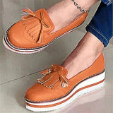 Flat Casual Bowknot Ladies Tassel Lazy Shoes