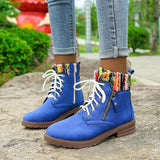 Round Toe Cotton Casual Martin Boots