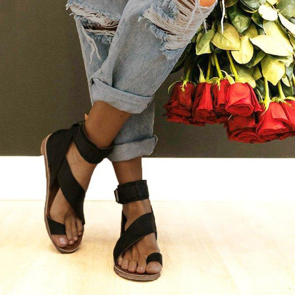 Flip-flops Flat Heel Buckle Strap Dress Sandals