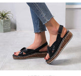 Flat Velcro Fish Mouth Flat Heel Women's Sandals