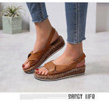 Flat Velcro Fish Mouth Flat Heel Women's Sandals