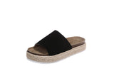Horsehair One-line Casual Women's Sandals And Slippers