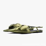 Fashion Silk Flat-bottomed Bowknot Women's Sandals