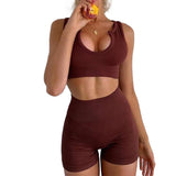 [Free Shiipping For 2PCS] Sexy Sports Short-sleeved Yoga Suit Fitness Suit