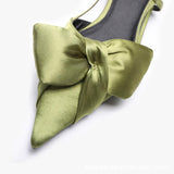 Fashion Silk Flat-bottomed Bowknot Women's Sandals