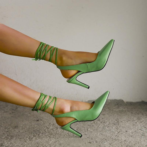 Sexy Stiletto Women's Sandals With Ankle Straps