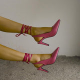 Sexy Stiletto Women's Sandals With Ankle Straps
