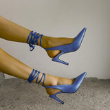 Sexy Stiletto Women's Sandals With Ankle Straps