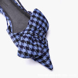 Fashion Silk Flat-bottomed Bowknot Women's Sandals