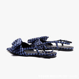 Fashion Silk Flat-bottomed Bowknot Women's Sandals