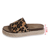 Horsehair One-line Casual Women's Sandals And Slippers