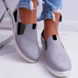 Women's Slid-on Solid Color Casual Wedge Sneakers