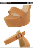Women's Thick Heel High Heels Sexy Open Toe Belt Buckle Sandals